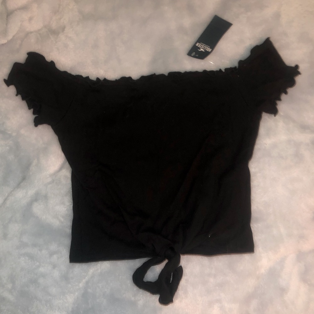 black hollister sleeveless top nwt